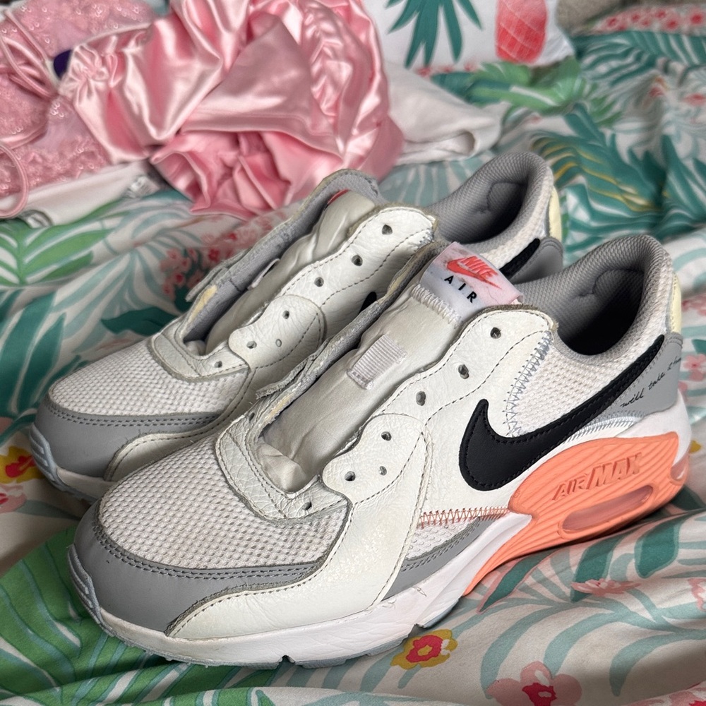 Nike Women's Air Max Sneakers - White, Gray, and Coral